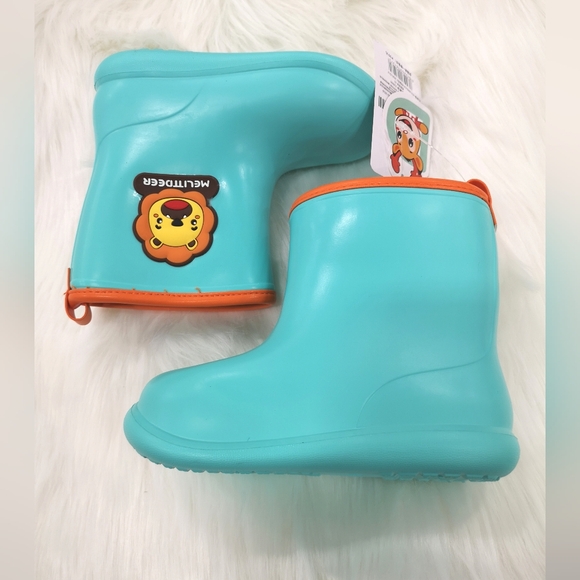 😍*Brand New* Rain boots for Kids, Green Comfortable Cartoon Cute Rain Shoes - Picture 2 of 8